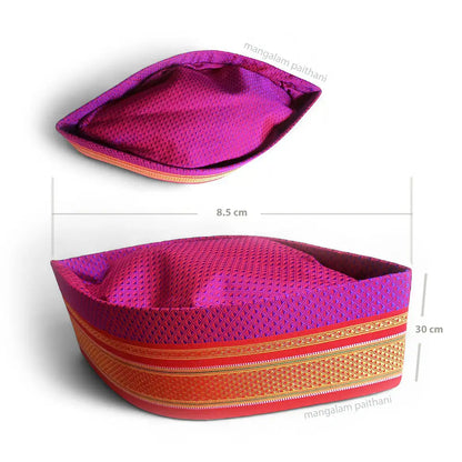 purple khan topi size