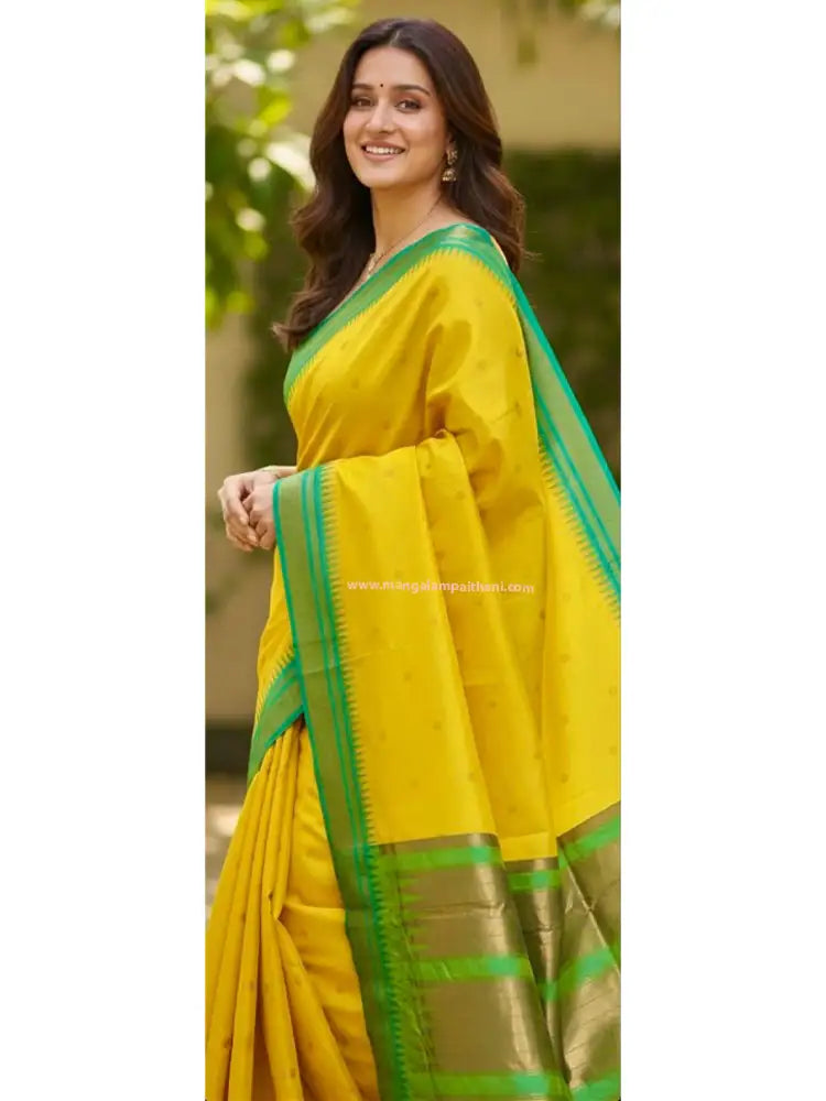 yellow saree