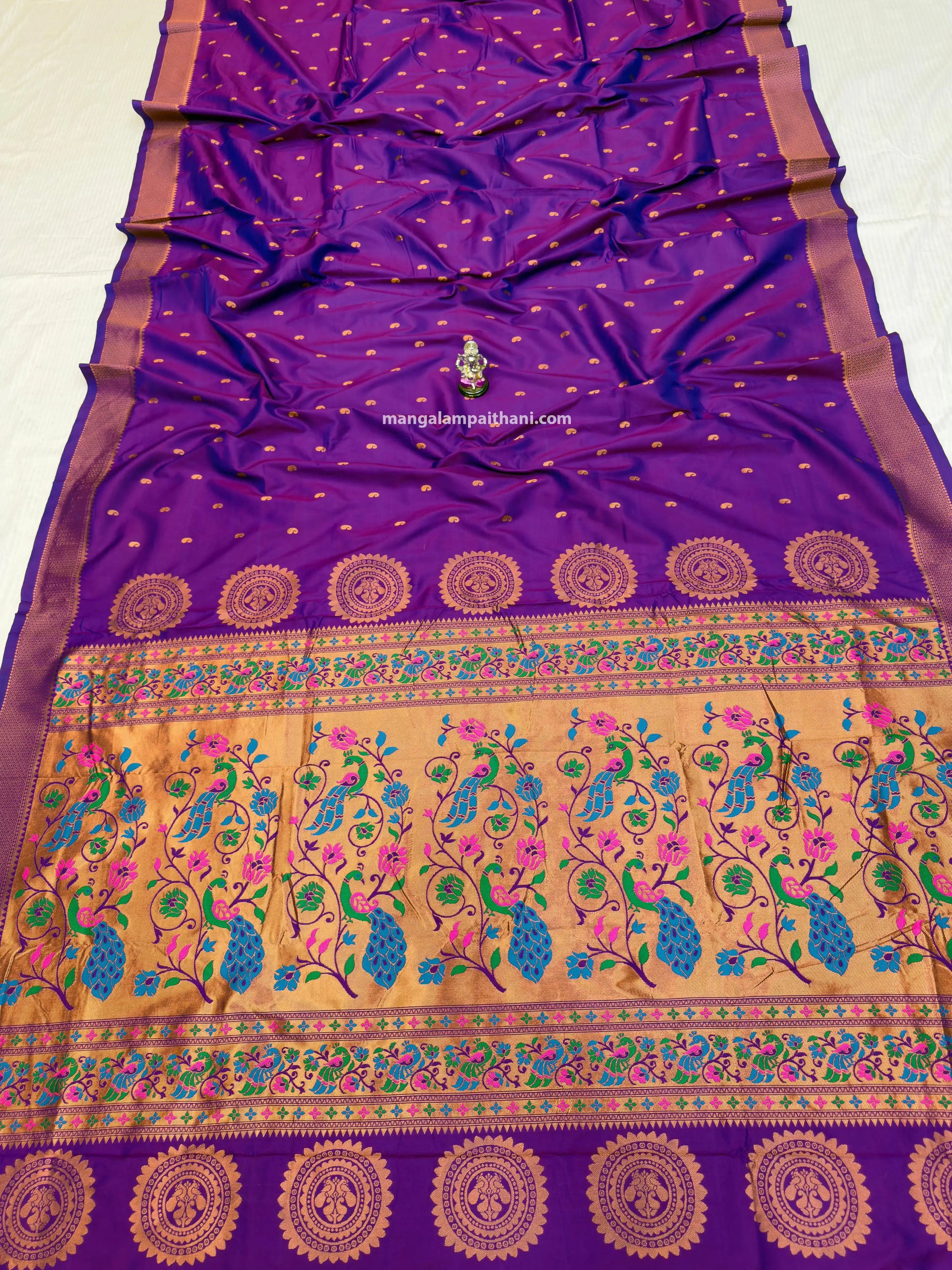 Purple saree, paithani saree