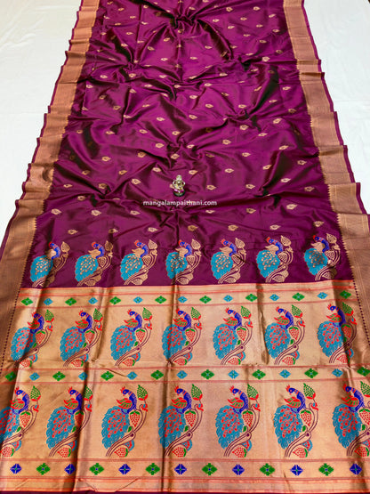 Purple saree, paithani yeola saree