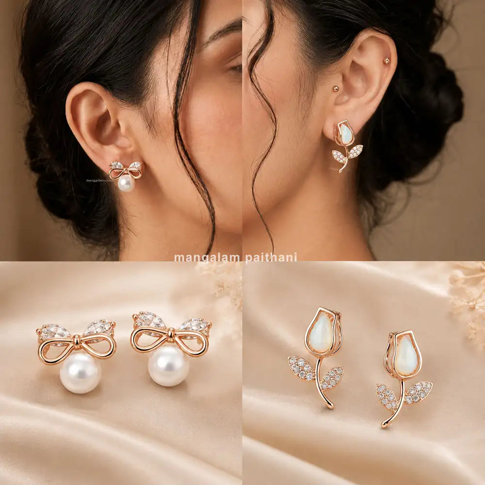 rose gold earrings