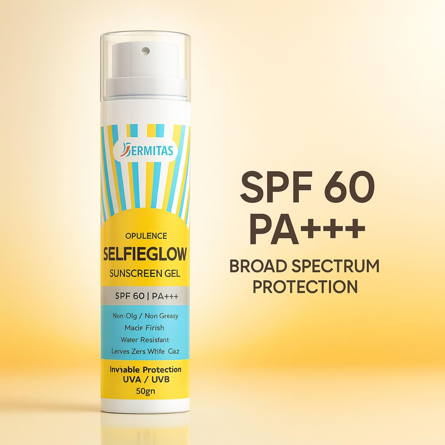 spf60 pa+++ sunscreen gel selfieglow