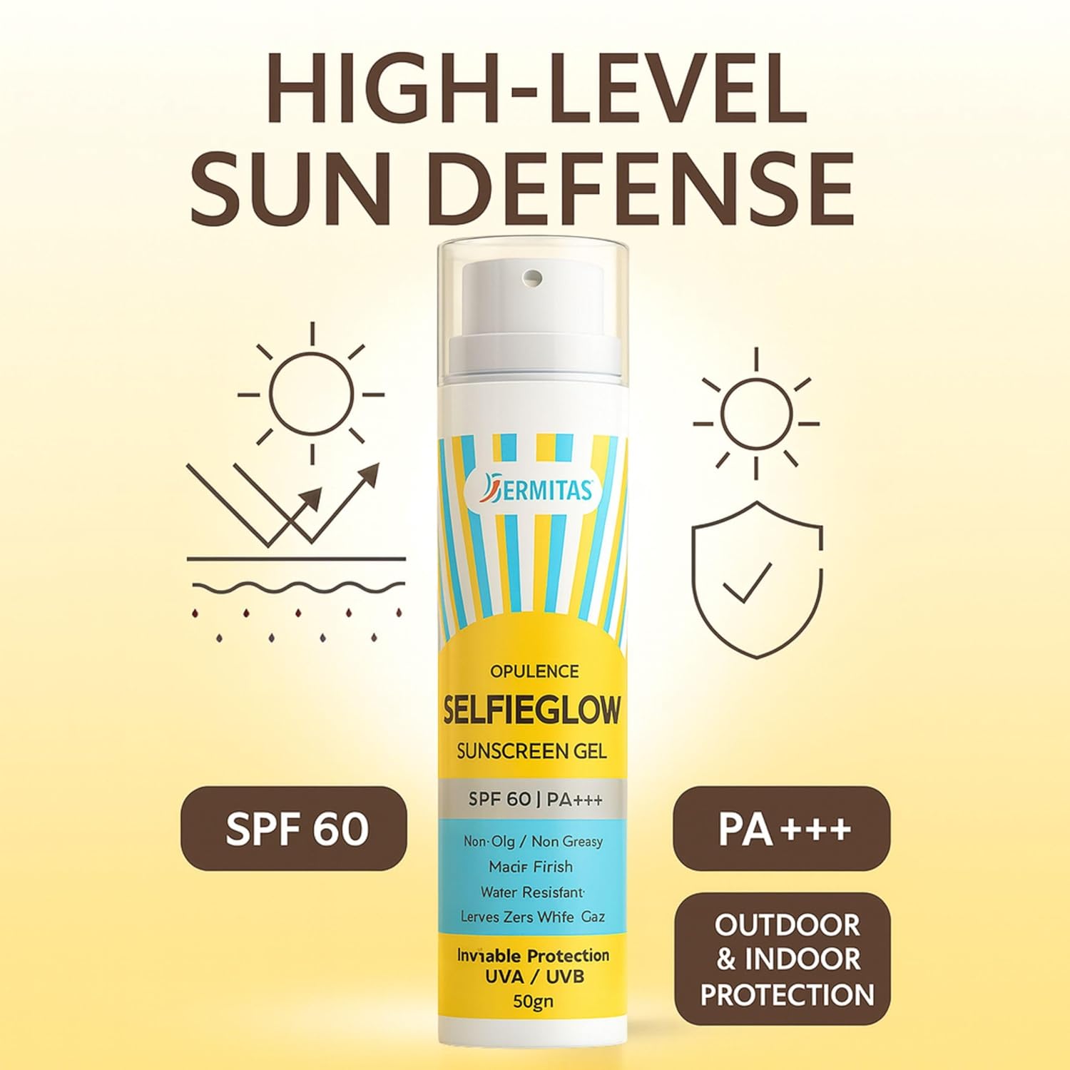 selfieglow sunscreen gel spf60+++