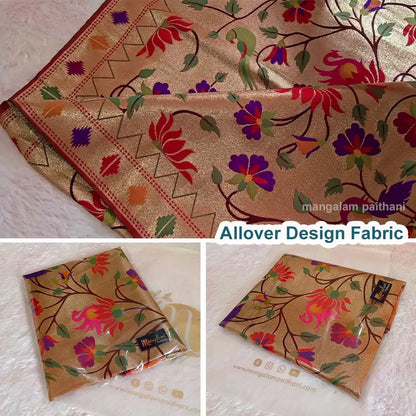mangalam paithani fabric blouse piece