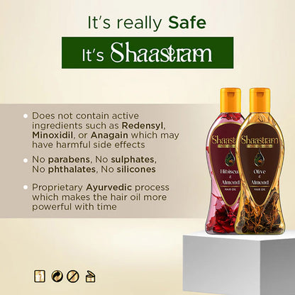 Shaastram - Amla Mulethi, Coconut Shikakai & Lavender Argan Hair Oil (180 ml) - Pack Of 3