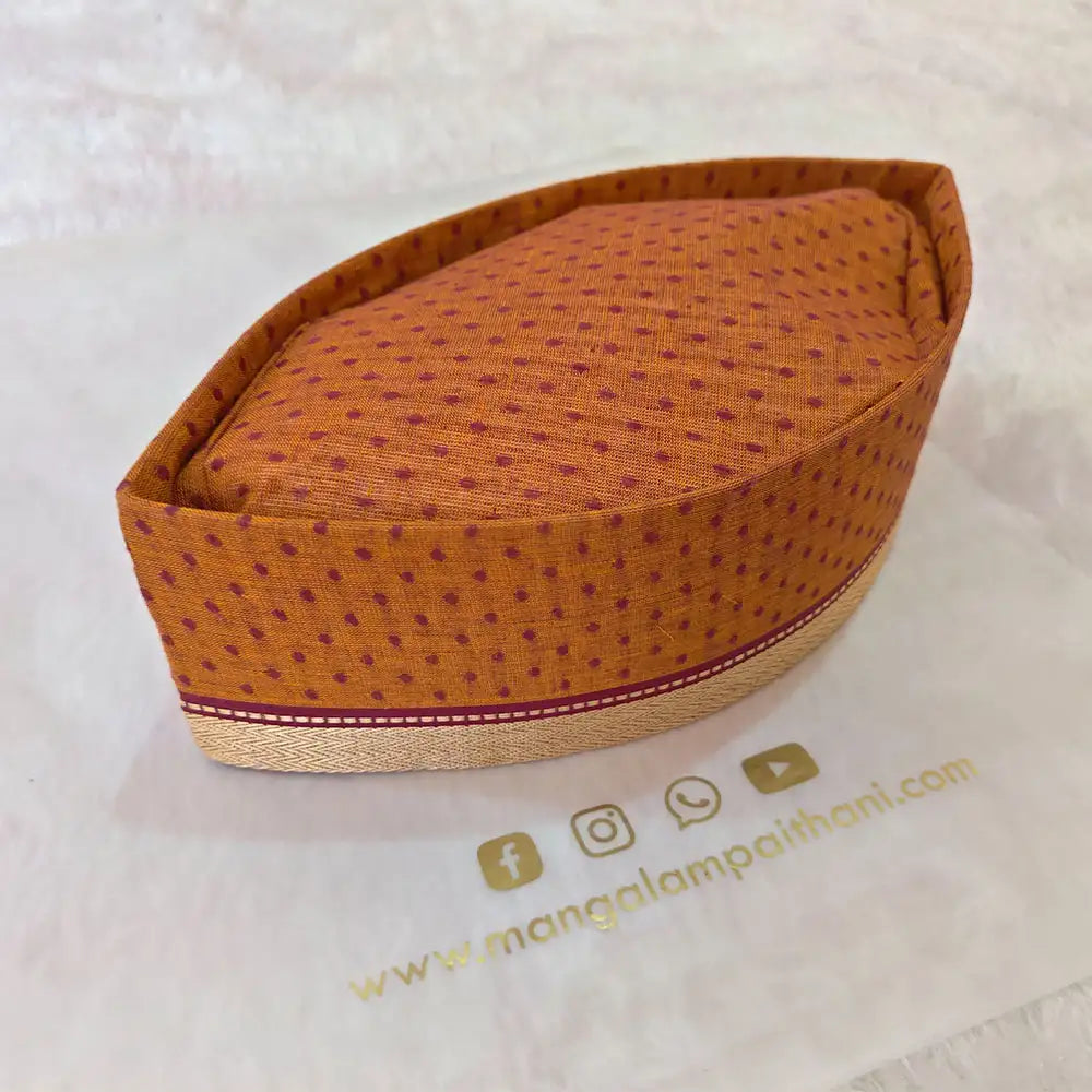 indian ethnic cotton topi with border