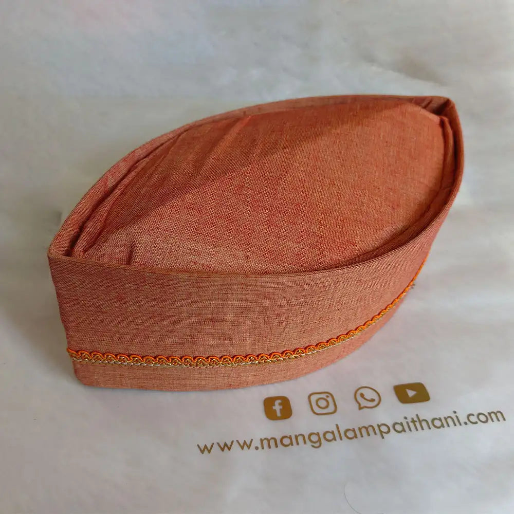salmon pink gandhi topi
