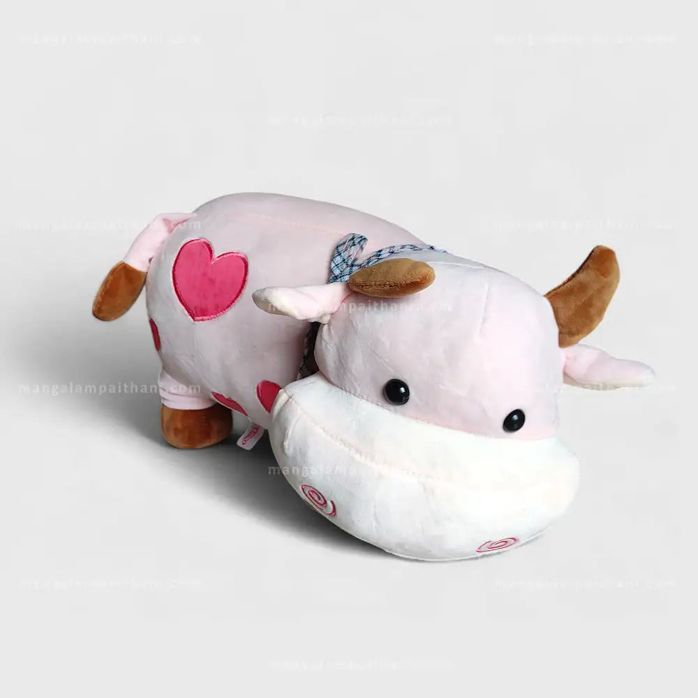 Plush toy cow with heart patterns best gifting toys