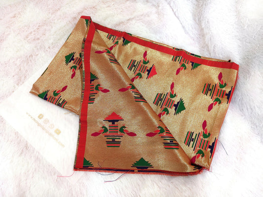 Premium quality fabric with rich golden finish