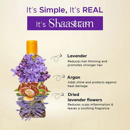 Shaastram - Amla Mulethi, Lavender Argan & Sandalwood Vetiver Hair Oil (180 ml) - Pack Of 3