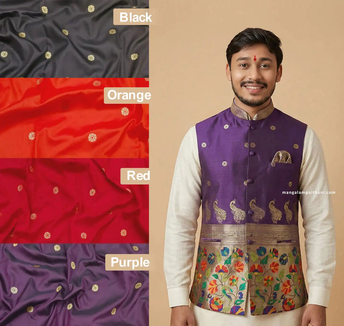 paithani saree jacket for mens