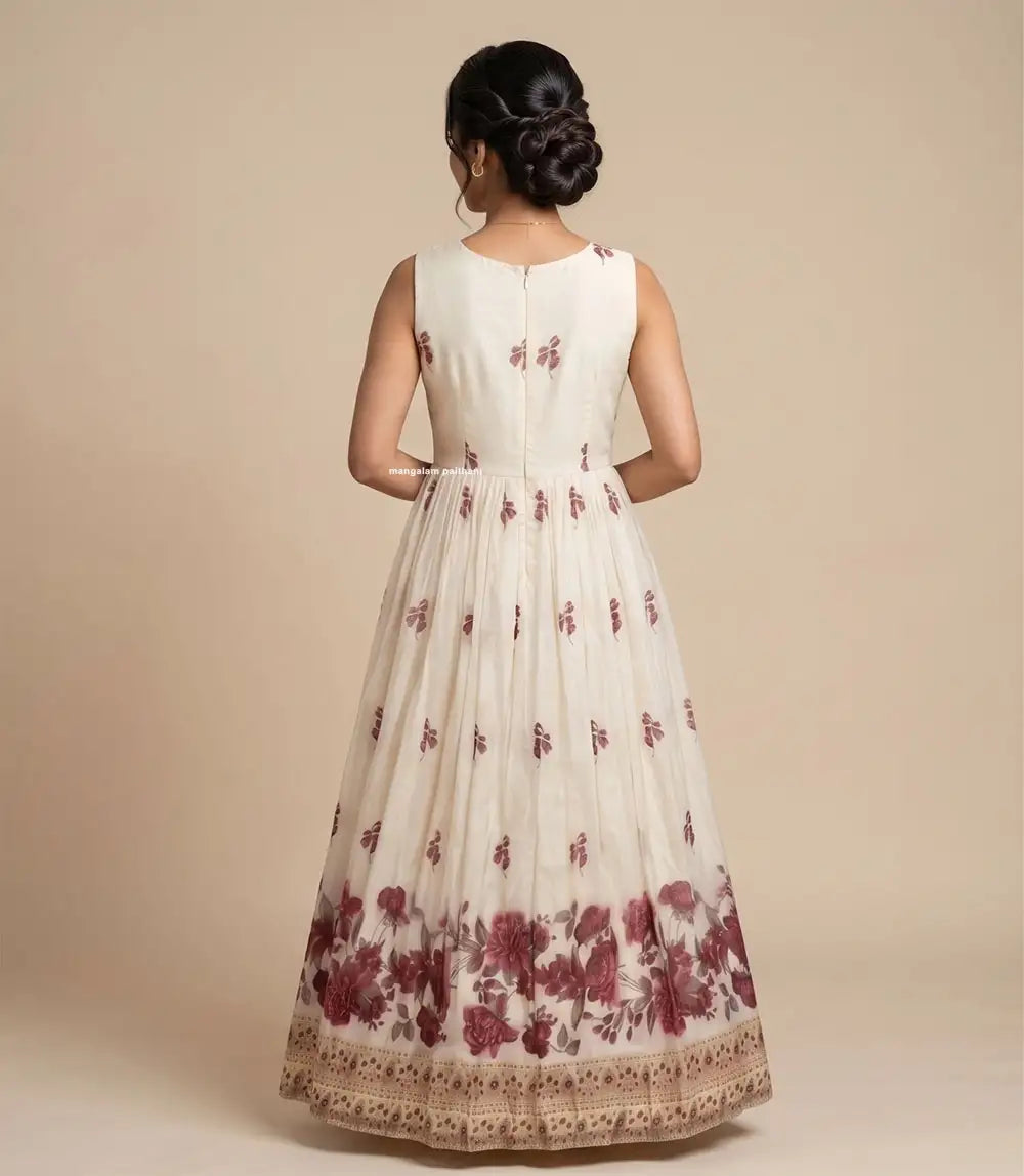 Floral Printed Party Wear One Piece Dress