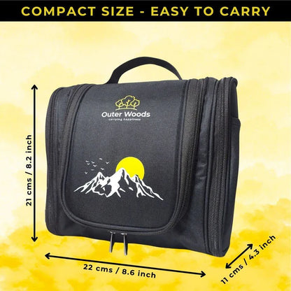 outer woods Black toiletry bag