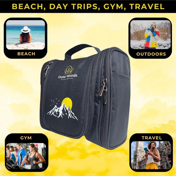 Black toiletry bag