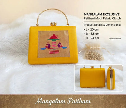 Ethnic Paithani clutch purse for women