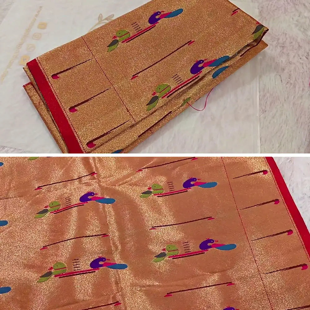 paithani blouse piece fabric