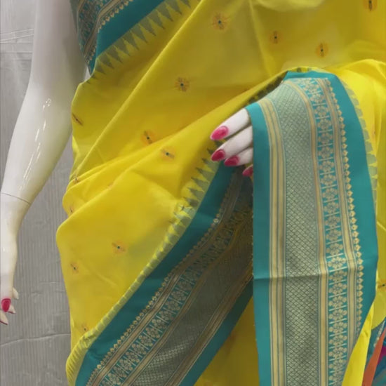 kadiyal paithani silk saree