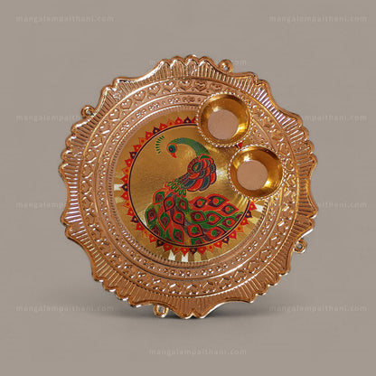 return gifting mangalam paithani puja thali