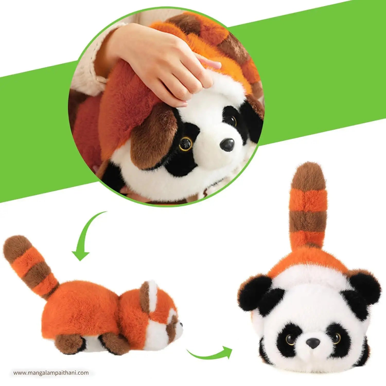 flip plush toy panda