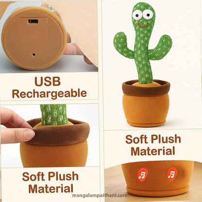 funny green cactus plush toy