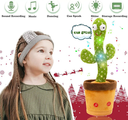kids musical cactus toy with voice repeat