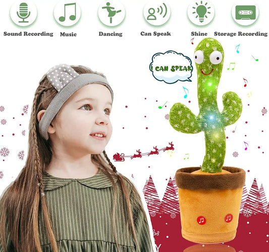 kids musical cactus toy with voice repeat
